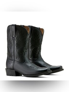 Ariat Sport Narrow Cutter Toe Black Deertan Cowboy Boots Men’s 10.5D 10063960